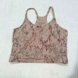 Switch up crop tank Fleo- marble
